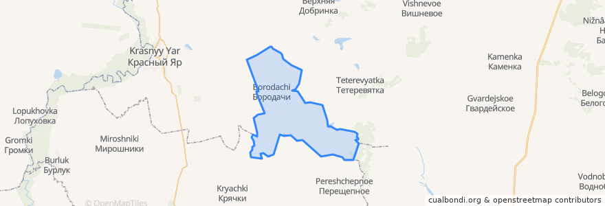 Mapa de ubicacion de Бородачёвское сельское поселение.