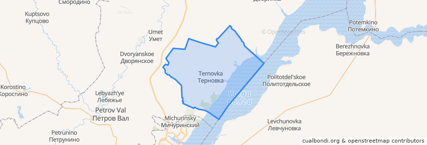 Mapa de ubicacion de Терновское сельское поселение.