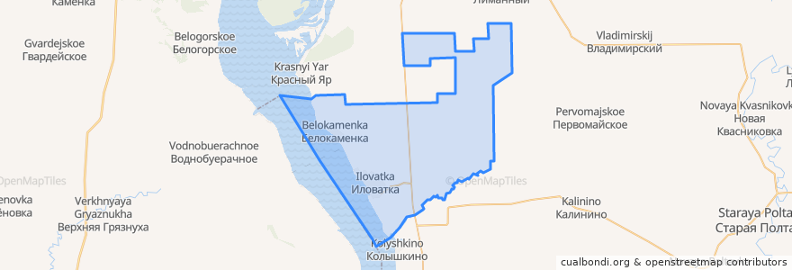 Mapa de ubicacion de Иловатское сельское поселение.