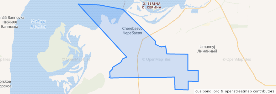 Mapa de ubicacion de Черебаевское сельское поселение.