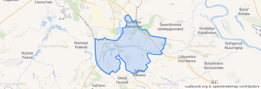 Mapa de ubicacion de Турлатовское сельское поселение.