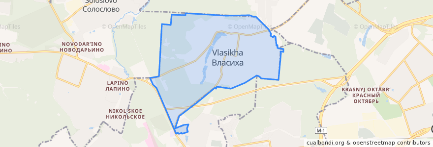 Mapa de ubicacion de городской округ Власиха.