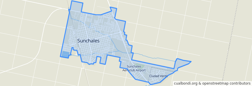 Mapa de ubicacion de Sunchales.