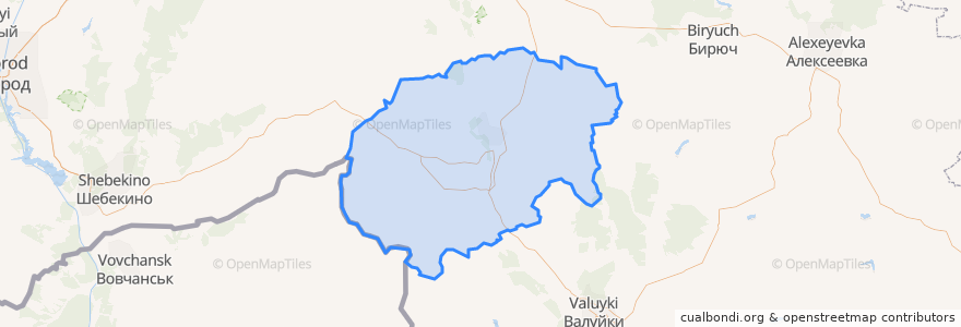 Mapa de ubicacion de Волоконовский район.