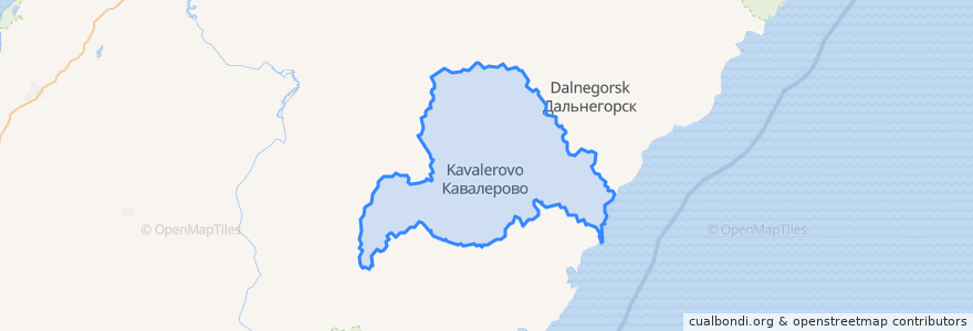 Mapa de ubicacion de Кавалеровский муниципальный округ.