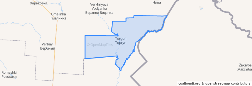 Mapa de ubicacion de Торгунское сельское поселение.