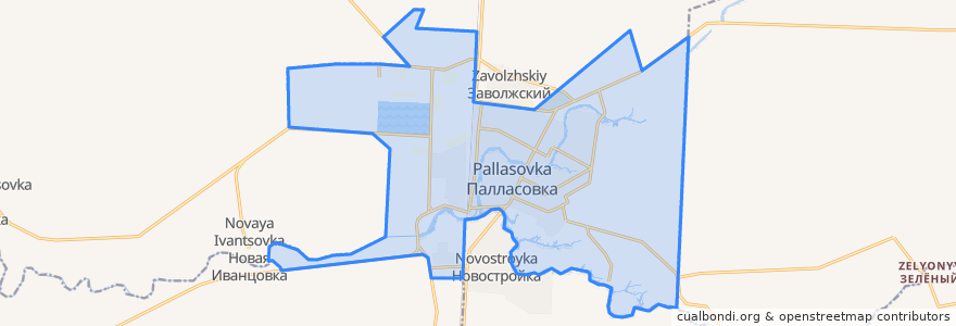 Mapa de ubicacion de городское поселение Палласовка.