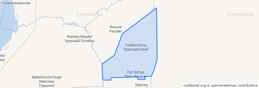 Mapa de ubicacion de Ильичевское сельское поселение.