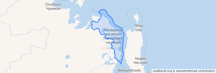 Mapa de ubicacion de Николаевский район.