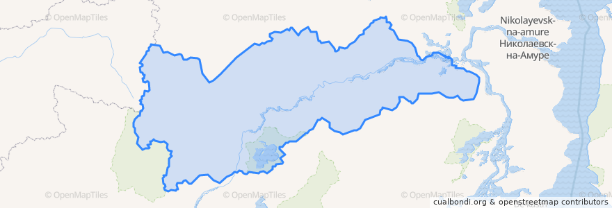 Mapa de ubicacion de район имени Полины Осипенко.