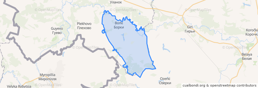 Mapa de ubicacion de Борковский сельсовет.