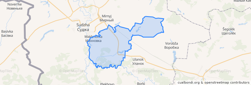 Mapa de ubicacion de Махновский сельсовет.