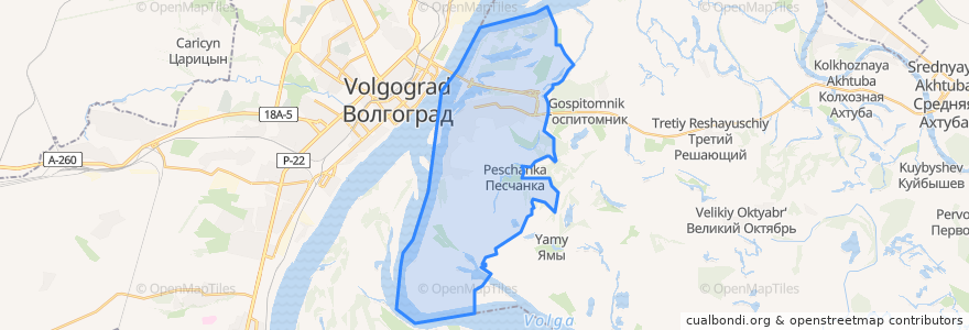 Mapa de ubicacion de городское поселение Краснослободск.