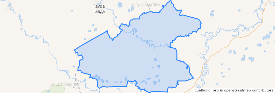 Mapa de ubicacion de Nizhnetavdinsky District.