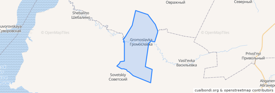 Mapa de ubicacion de Громославское сельское поселение.