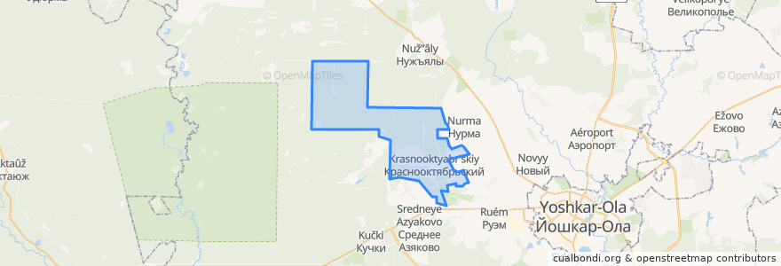 Mapa de ubicacion de городское поселение Краснооктябрьский.