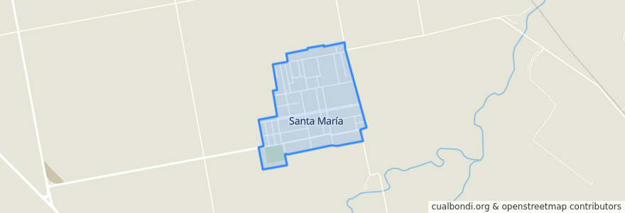 Mapa de ubicacion de Santa María.