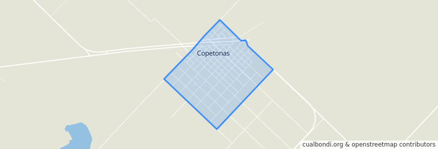 Mapa de ubicacion de Copetonas.