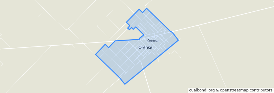 Mapa de ubicacion de Orense.