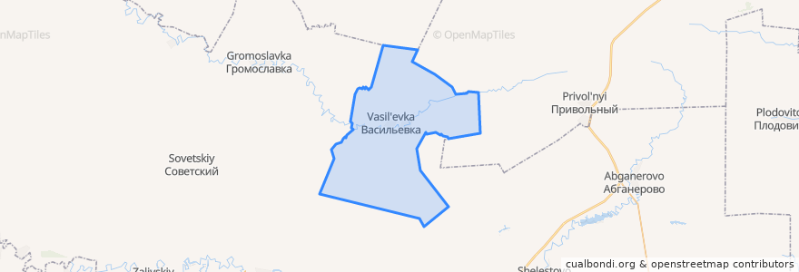 Mapa de ubicacion de Васильевское сельское поселение.