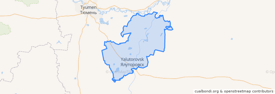 Mapa de ubicacion de Ялуторовский район.