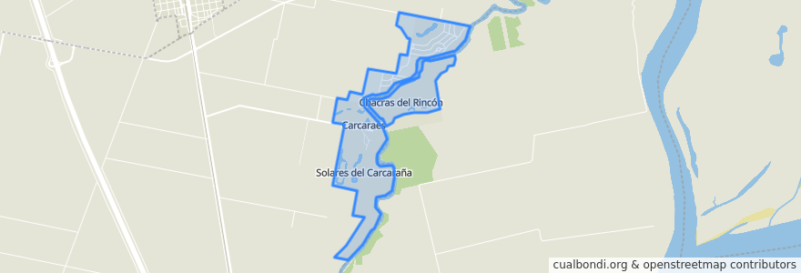 Mapa de ubicacion de Pueblo Carcaraes.