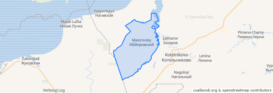 Mapa de ubicacion de Майоровское сельское поселение.