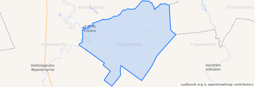 Mapa de ubicacion de Ёлкинское сельское поселение.