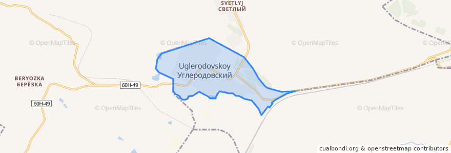 Mapa de ubicacion de Углеродовское городское поселение.