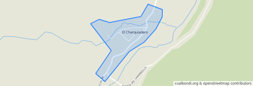 Mapa de ubicacion de El Charquiadero.