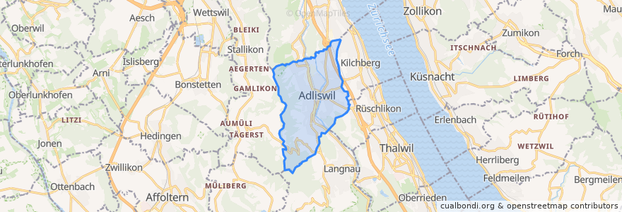 Mapa de ubicacion de Adliswil.