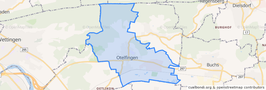 Mapa de ubicacion de Otelfingen.