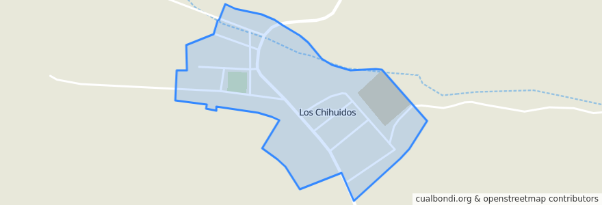 Mapa de ubicacion de Los Chihuidos.