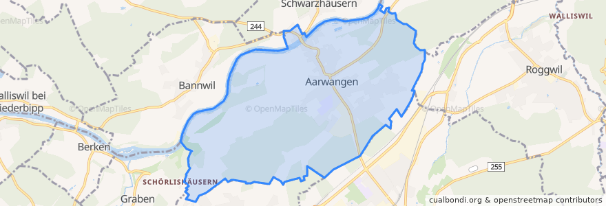 Mapa de ubicacion de Aarwangen.