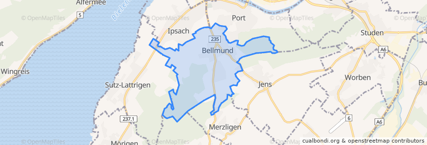 Mapa de ubicacion de Bellmund.