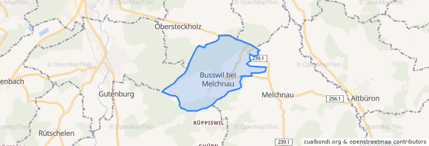 Mapa de ubicacion de Busswil bei Melchnau.