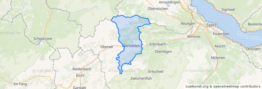 Mapa de ubicacion de Därstetten.