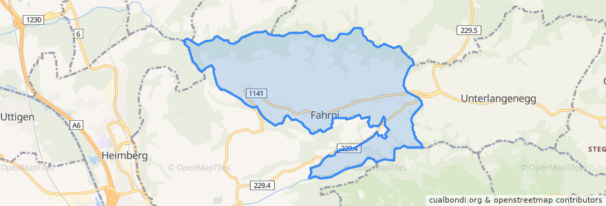 Mapa de ubicacion de Fahrni.