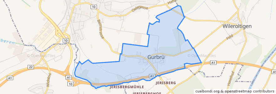 Mapa de ubicacion de Gurbrü.