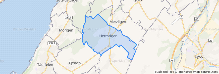 Mapa de ubicacion de Hermrigen.