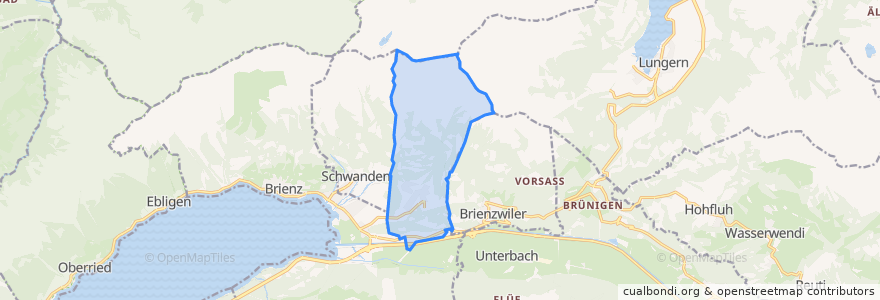 Mapa de ubicacion de Hofstetten bei Brienz.