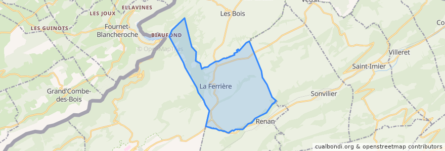 Mapa de ubicacion de La Ferrière.