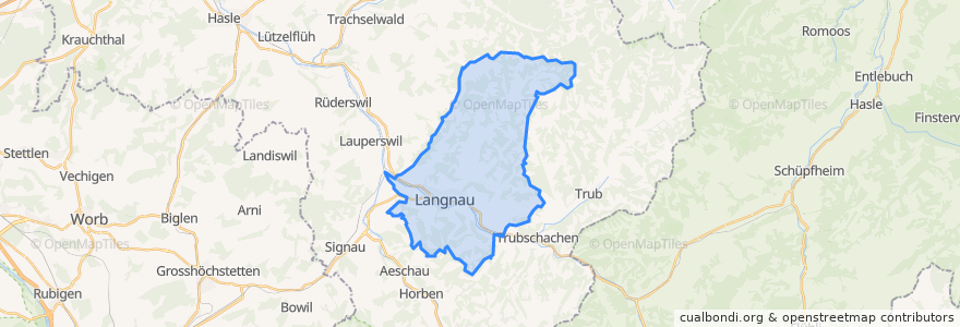 Mapa de ubicacion de Langnau im Emmental.