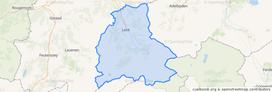 Mapa de ubicacion de Lenk.