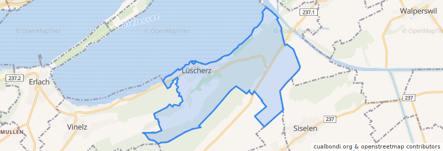 Mapa de ubicacion de Lüscherz.