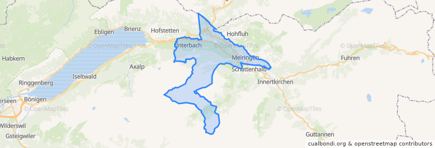 Mapa de ubicacion de Meiringen.