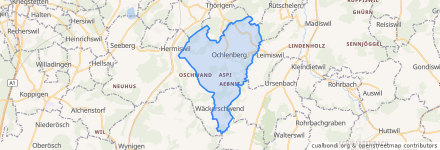 Mapa de ubicacion de Ochlenberg.