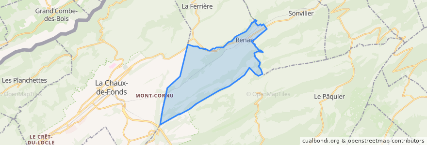 Mapa de ubicacion de Renan (BE).