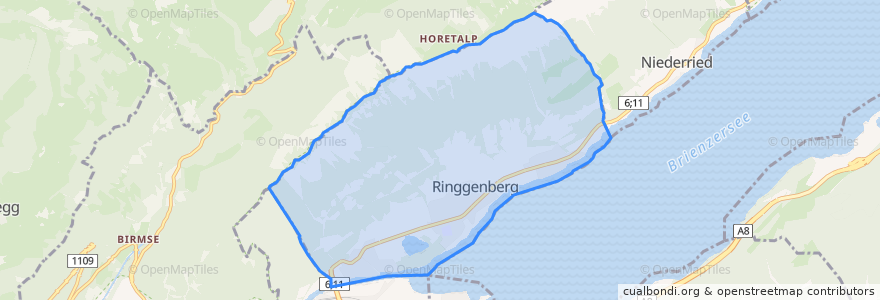 Mapa de ubicacion de Ringgenberg (BE).