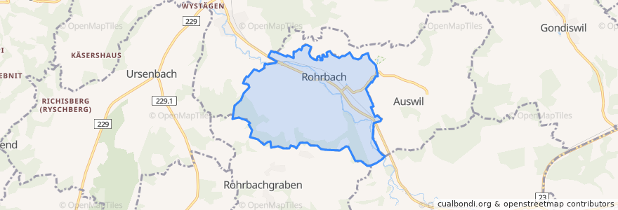 Mapa de ubicacion de Rohrbach.